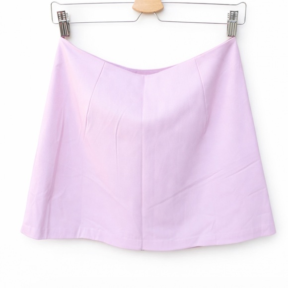 Amanda Uprichard Pink Mini Skirt Dylan Antique Rose NEW zip front Vday date - Picture 3 of 7